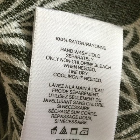 Express Off Shoulder Flowy Sage Green Romper, S - Picture 6 of 6